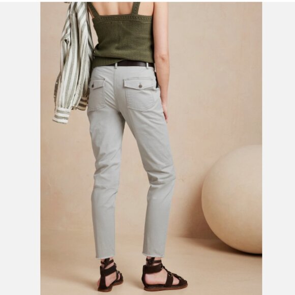 Banana Republic Mid Rise Utility Girlfriend Chino Ankle Pants Black 4 TALL NWT - Picture 2 of 12